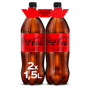 Coca-Cola Zero 1,5l 2-pack virvoitusjuoma