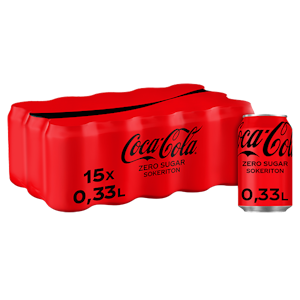 Coca-Cola Zero 0,33l 15-pack virvoitusjuoma