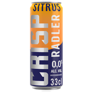 Crisp Radler Citrus alkoholiton vaalea lager olut 0% 0,33l