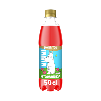 Muumi Metsämansikka sokeriton virvoitusjuoma 0,5l