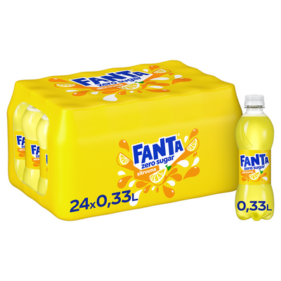 Fanta Sitruuna Zero virvoitusjuoma 0,33l 24-pack