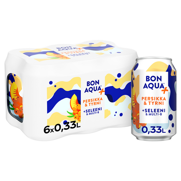 Bonaqua Persikka-Tyrni kivennäisvesi 0,33l 6-pack