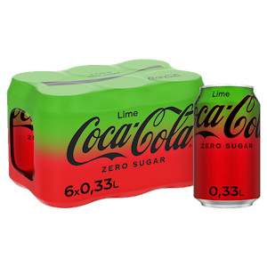 Coca-Cola Zero Sugar Lime virvoitusjuoma 0,33l 6-pack