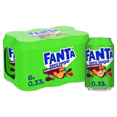 Fanta Etelän Hedelmät Zero virvoitusjuoma 0,33l 6-pack