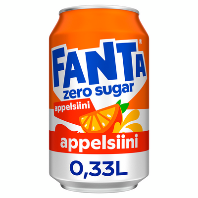 Fanta Appelsiini Zero virvoitusjuoma 0,33l