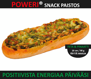 Leipätalo Poweri feta-pinaatti snack 90g