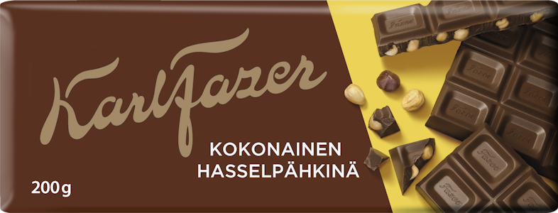 Karl Fazer Kokonainen Hasselpähkinä tummasuklaalevy 200g