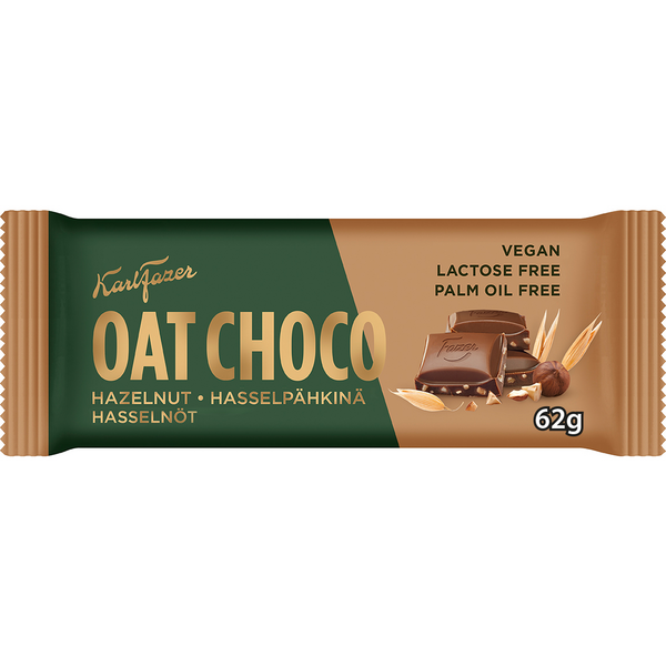 Karl Fazer kaura choco hasselpähkinä kaura-kaakaolevy 62g