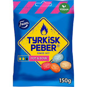 Tyrkisk Peber Hot & Sour 150g pippurisia salmiakkihedelmäkaramelleja