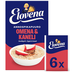 Elovena 6x35g annospikapuuro omena-kaneli