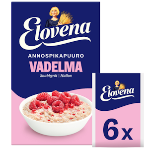 Elovena 6x35g annospikapuuro vadelma