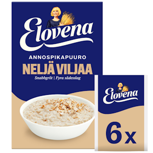 Elovena 6x35g annospikapuuro neljä viljaa