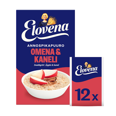 Elovena 12x35g annospikapuuro omena-kaneli