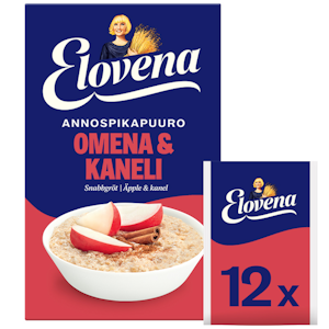 Elovena 12x35g annospikapuuro omena-kaneli