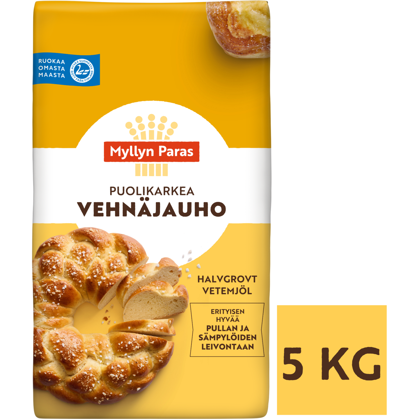 Myllyn Paras Emännän Puolikarkea Vehnäjauho 5kg