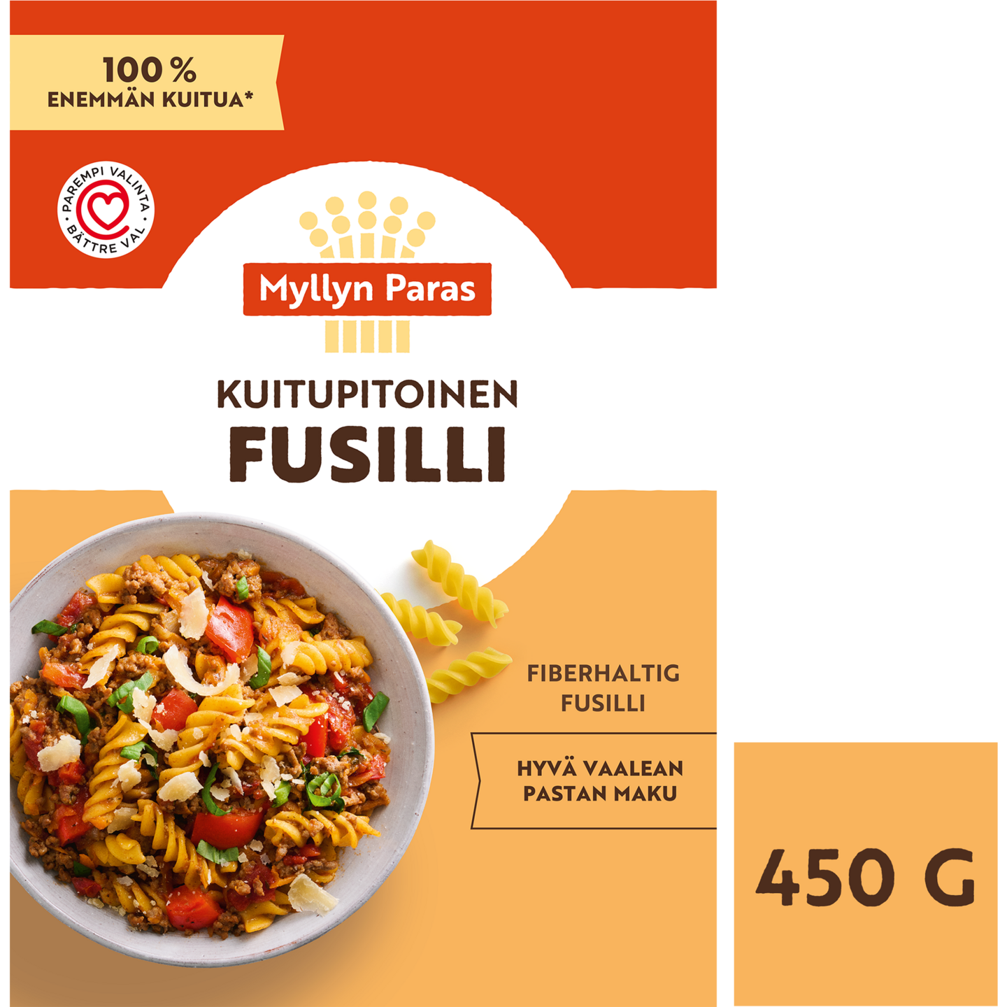 Myllyn Paras Kuitupitoinen Fusilli pasta 450g