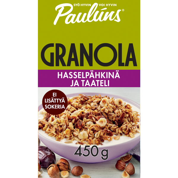 Paulúns granola 450g hasselpähkinä ja taateli