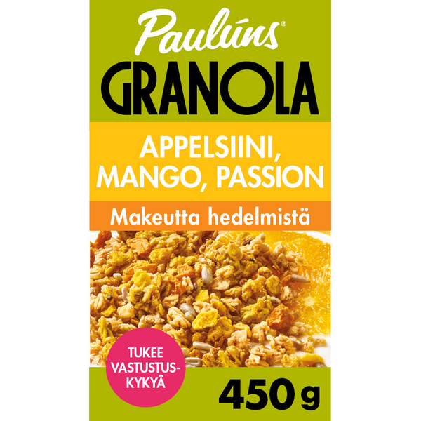 Paulúns Granola appelsiini, mango ja passion 450g
