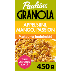 Paulúns Granola appelsiini, mango ja passion 450g