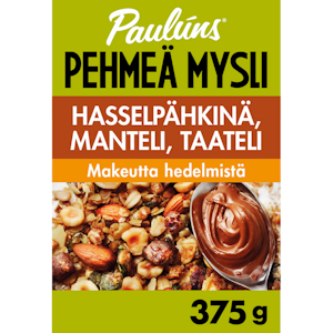 Paulúns Pehmeä mysli hasselpähkinä, manteli ja taateli 375g