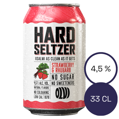 Olvi Hard Seltzer Strawberry-Rhubarb 4,5% 0,33l