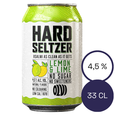 Olvi Hard Seltzer Lemon-Lime 4,5 % 0,33l
