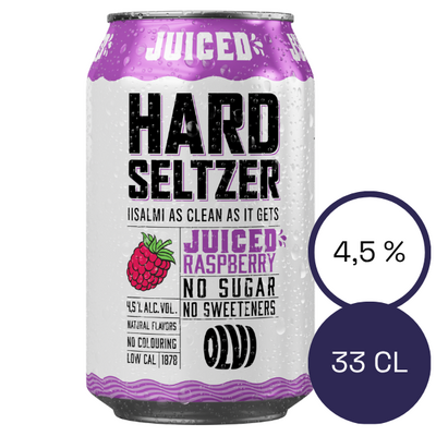 Olvi Hard Seltzer Juiced Raspberry 4,5% 0,33l