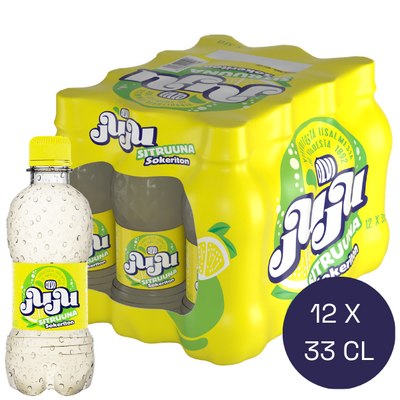 Juju Sitruuna sokeriton virvoitusjuoma 0,33l 12-pack