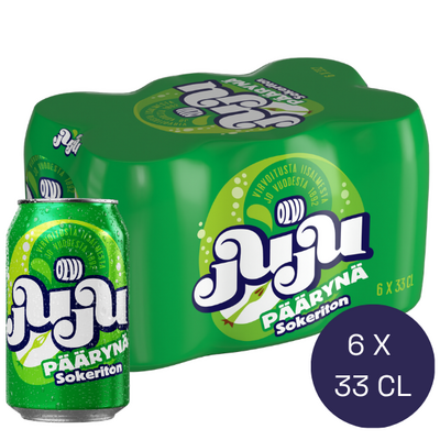 Juju Päärynä sokeriton virvoitusjuoma 0,33l 6-pack
