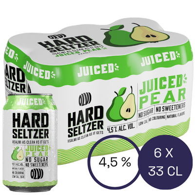 Olvi Hard Seltzer Juiced Pear 4,5 % 0,33l 6-pack