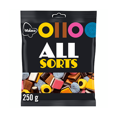 Malaco Allsorts lakritsisekoitus 250g