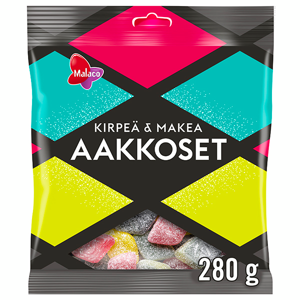 Malaco Aakkoset Kirpeä & Makea makeissekoitus 280g
