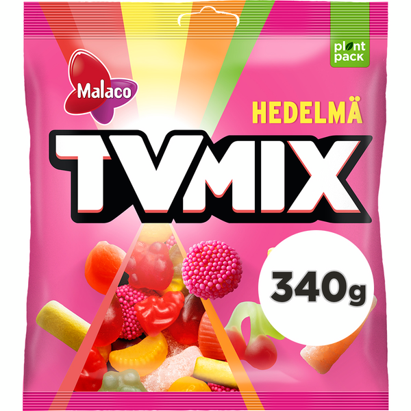 Malaco TV Mix Hedelmä karkkipussi 340g