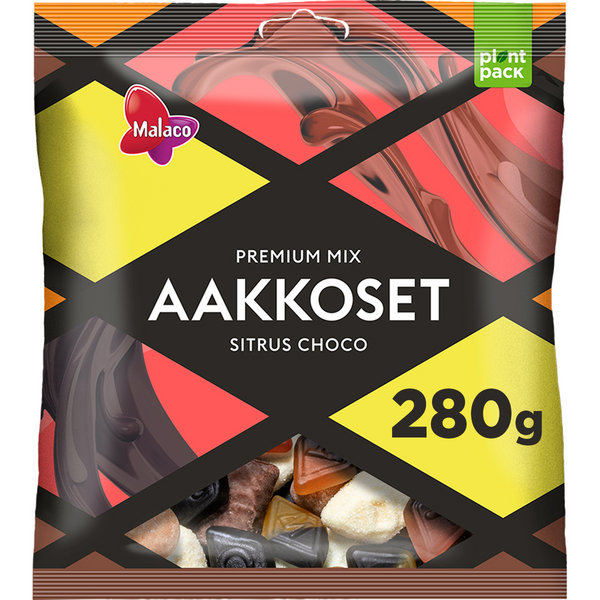 Malaco Aakkoset Sitrus Choco makeissekoitus 280g