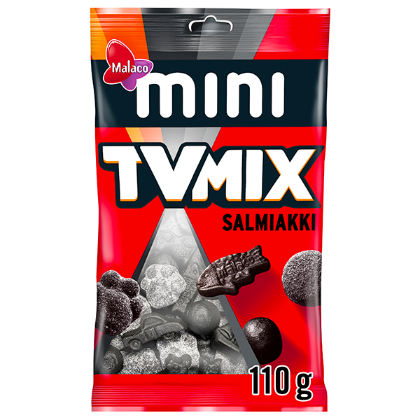 Malaco Mini TV Mix salmiakki 110g