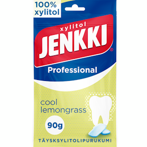 Jenkki Professional Cool Lemongrass +Fluoridi täysksylitolipurukumi 90g