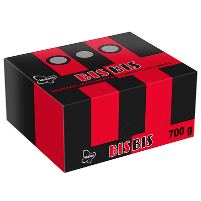 Malaco BisBis lakritsipatukka 50x14g laatikko