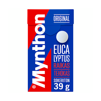 Mynthon Original Eucalyptus sokeriton kurkkupastilli 39g