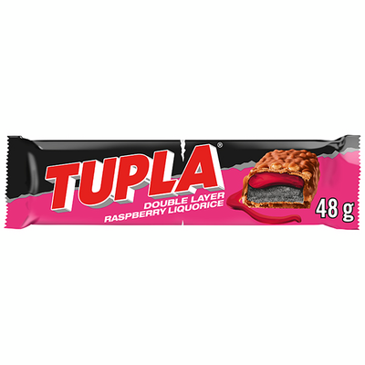 Tupla Double Layer Raspberry Liquorice suklaapatukka 48g