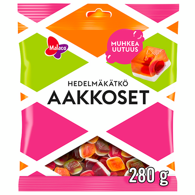 Malaco Aakkoset Hedelmäkätkö makeissekoitus 280g