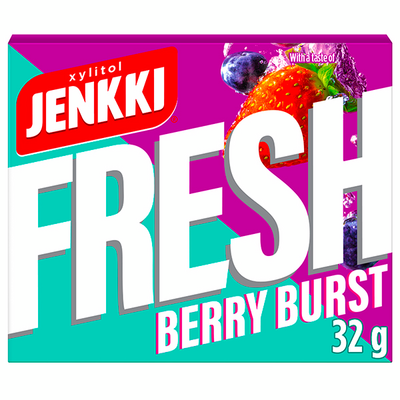Jenkki Fresh Berry Burst ksylitolipurukumi 32g