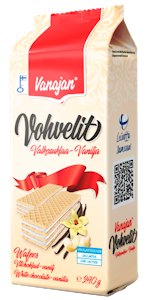 Vanajan Valkosuklaa-vaniljavohveli 240g