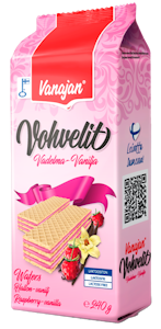 Vanajan Vadelma-vaniljavohveli 240g