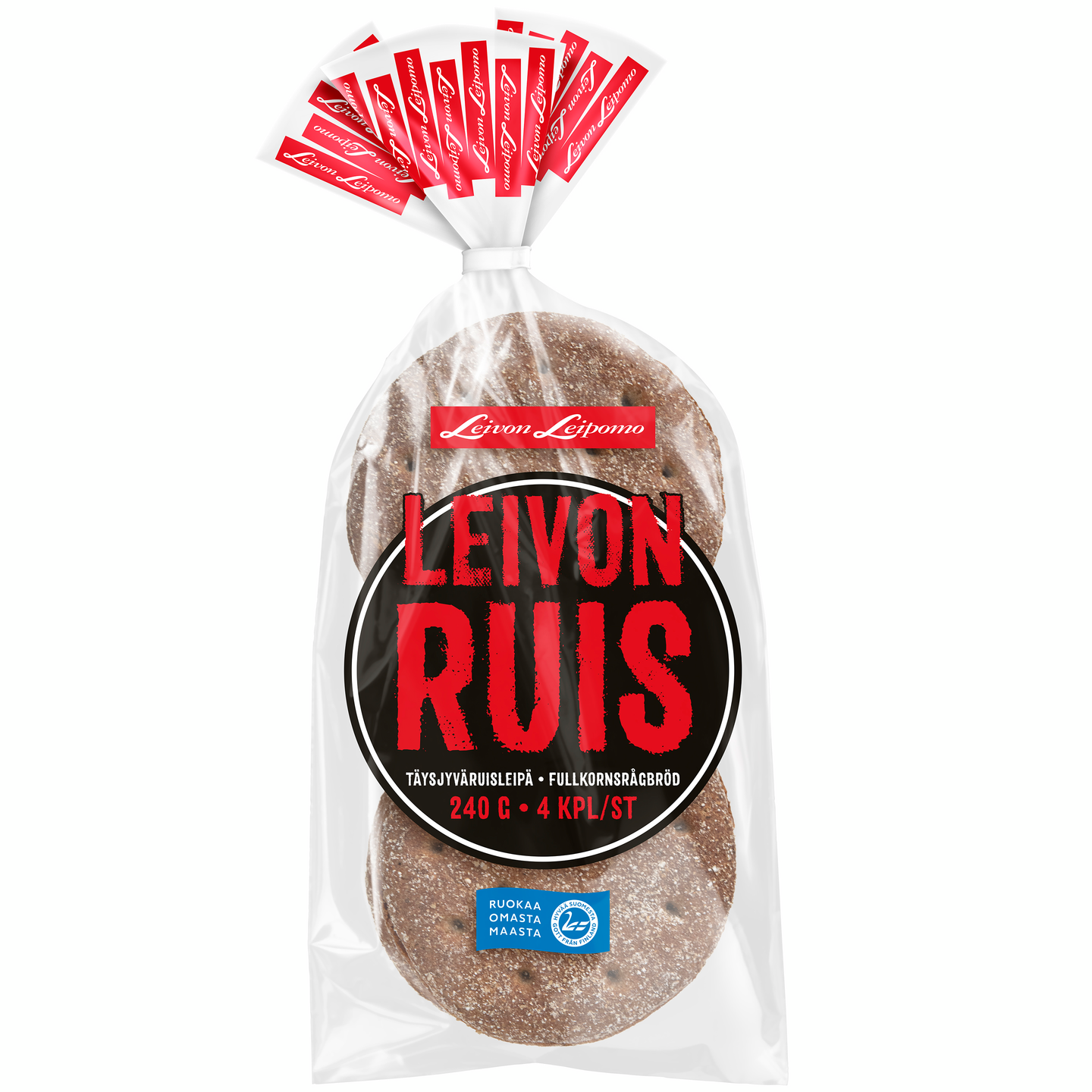 Leivon Leipomo LEIVON RUIS 4 kpl 240g täysjyväruisleipä