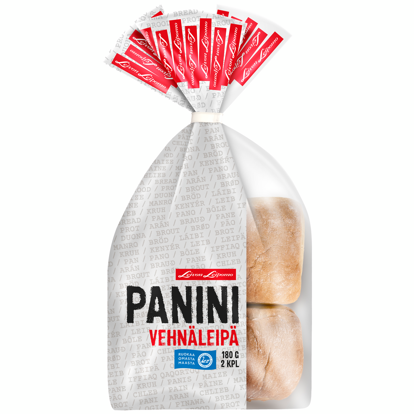 Leivon Leipomo Panini Vehnäleipä 2 kpl 180g halkaistu