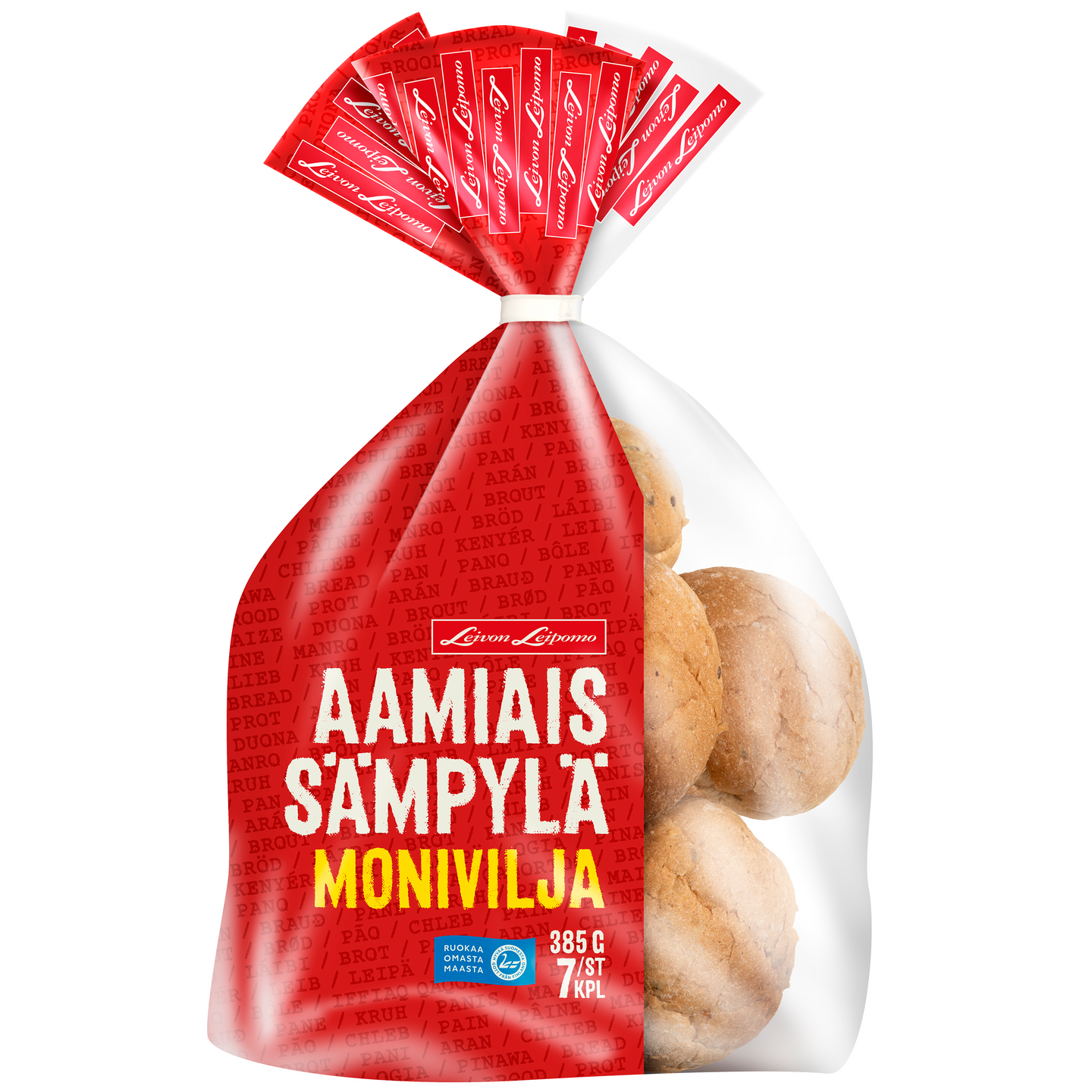Leivon Leipomo Aamiaissämpylä Monivilja 7 kpl 385g