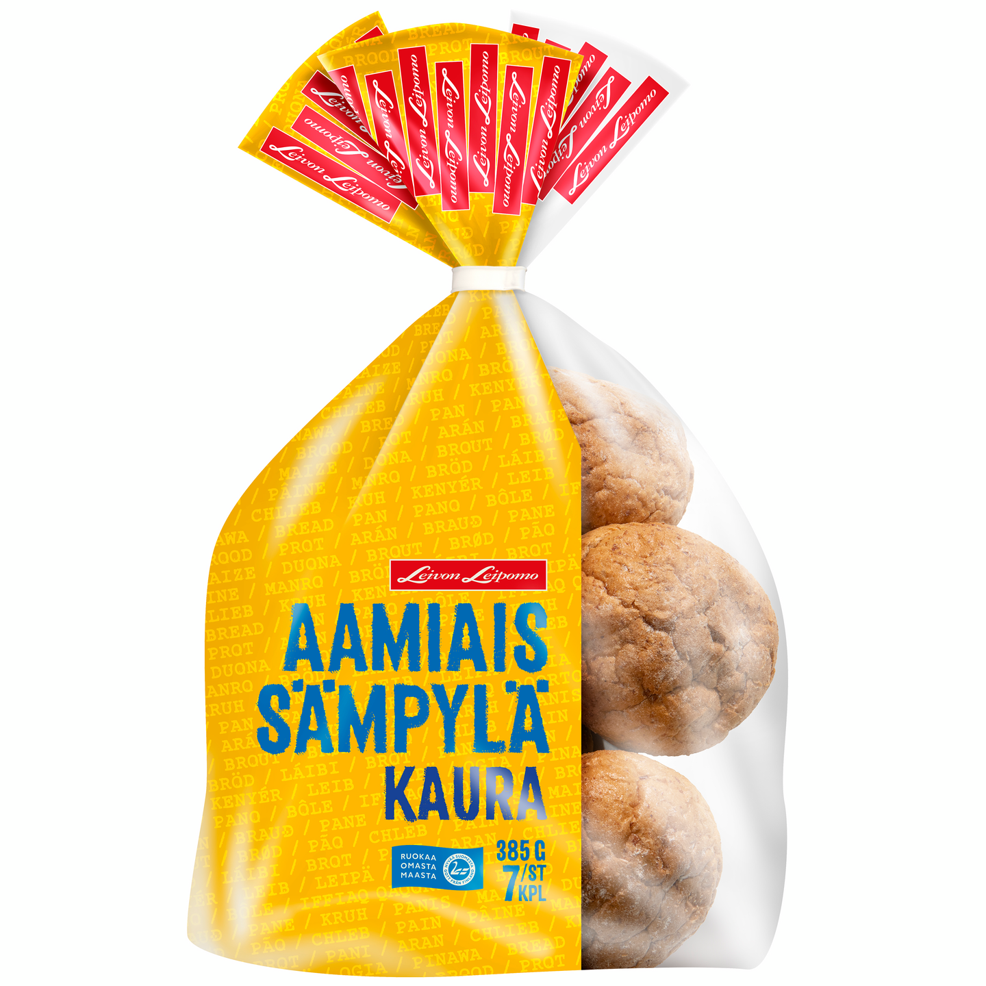 Leivon Leipomo Aamiaissämpylä Kaura 7 kpl 385g