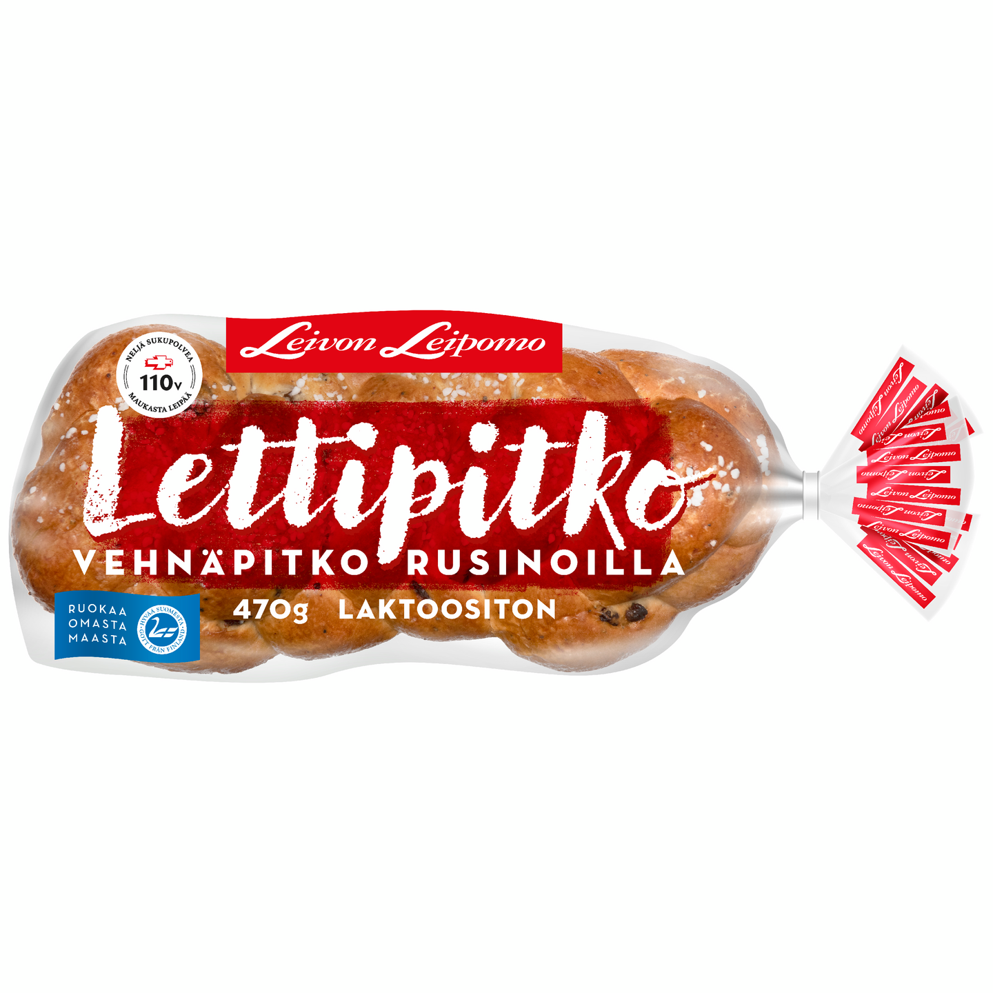 Leivon Lettipitko 470g, vehnäpitko rusinoilla
