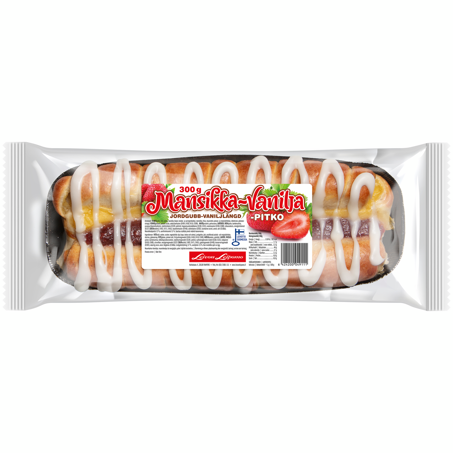 Leivon Leipomo Mansikka-vaniljapitko 300g