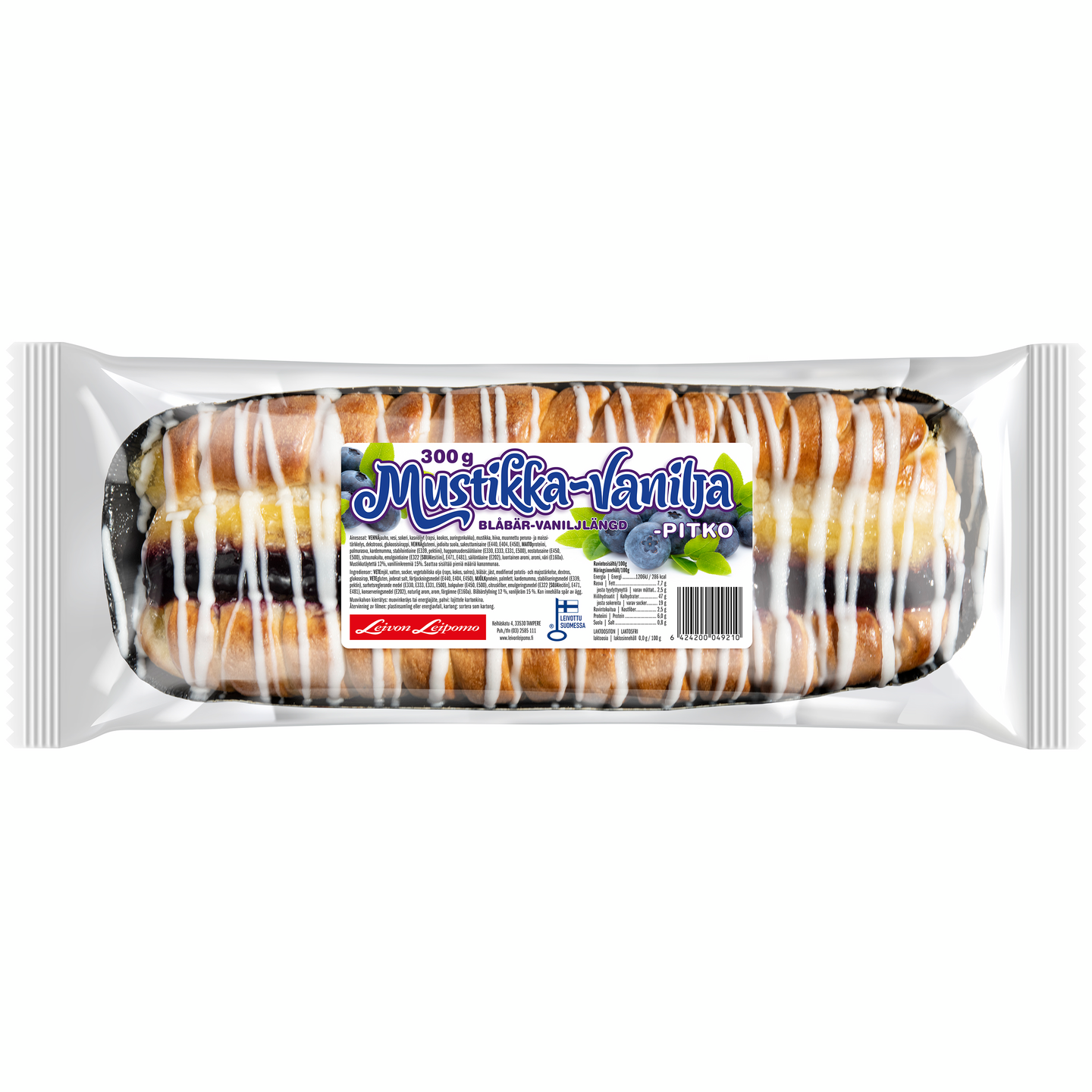 Leivon Leipomo Mustikka-vaniljapitko 300g